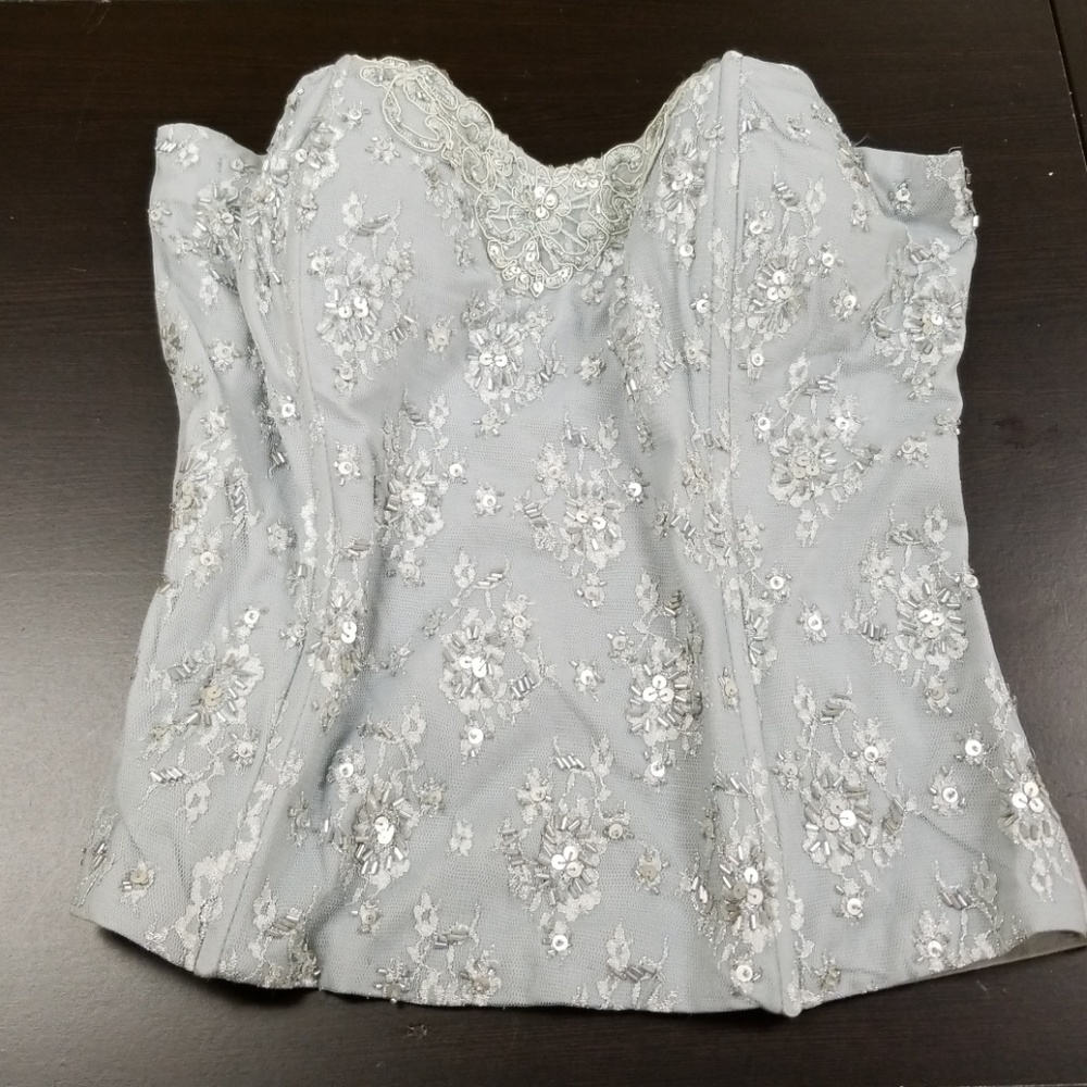 Le Chateau beaded ice blue bustier m104,05:5:418